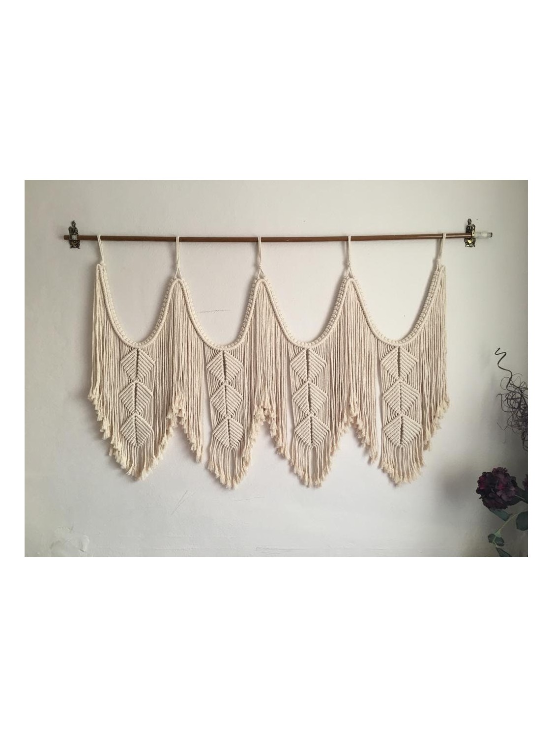 Macrame wall hanging headboard tapestry