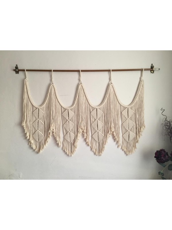 Macrame wall hanging headboard tapestry