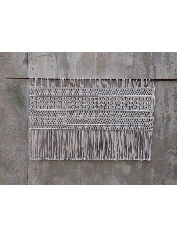 Macrame wall hanging boho headboard