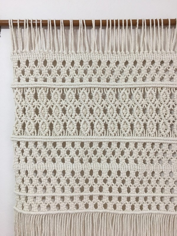 Macrame wall hanging boho headboard
