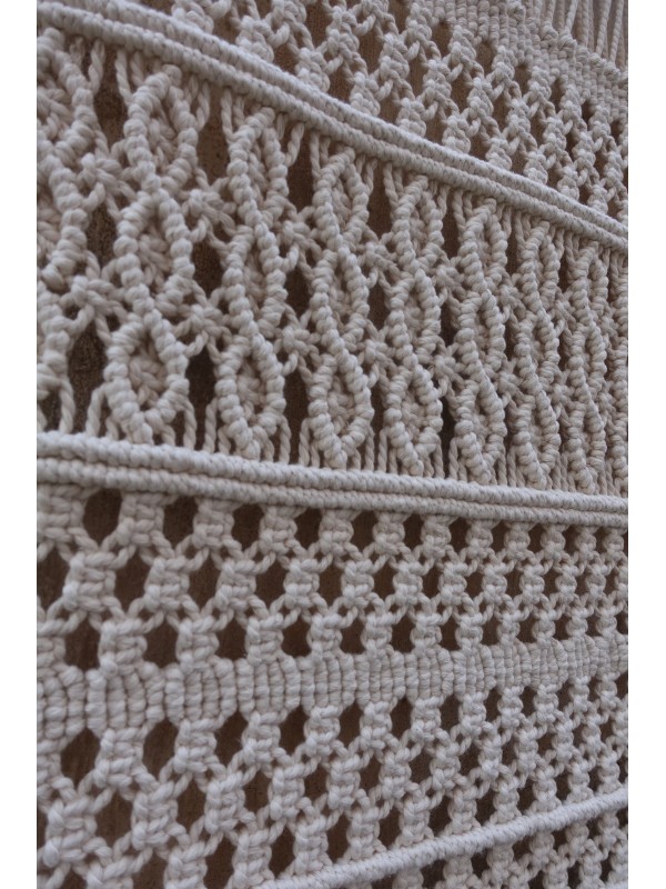 Macrame wall hanging boho headboard