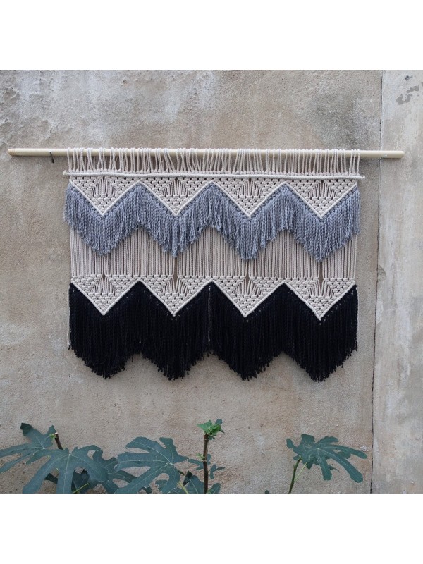 Bohemian macrame hanging tapestry