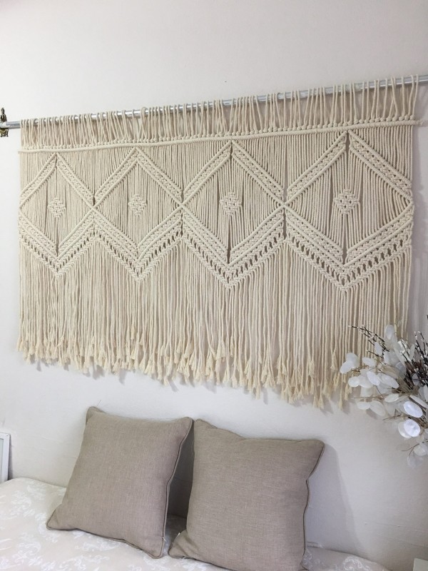 Macrame hanging headboard  tapestry