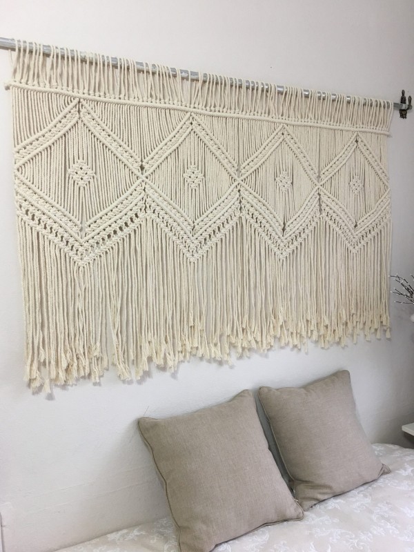 Macrame hanging headboard  tapestry