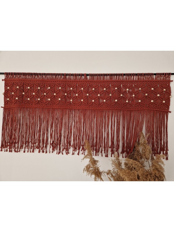 Macrame tapestry headboard