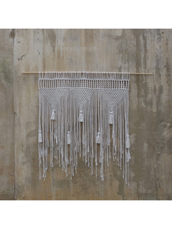 Large macrame wall hanging headboard