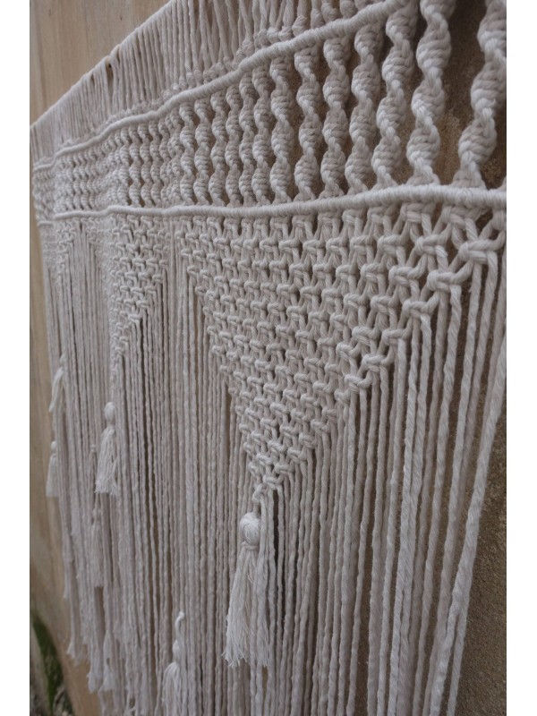 Large macrame wall hanging headboard