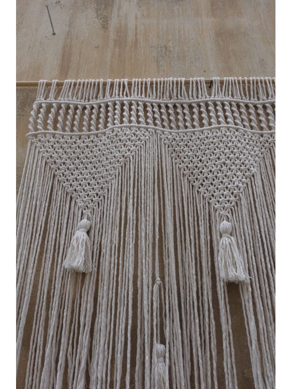 Large macrame wall hanging headboard