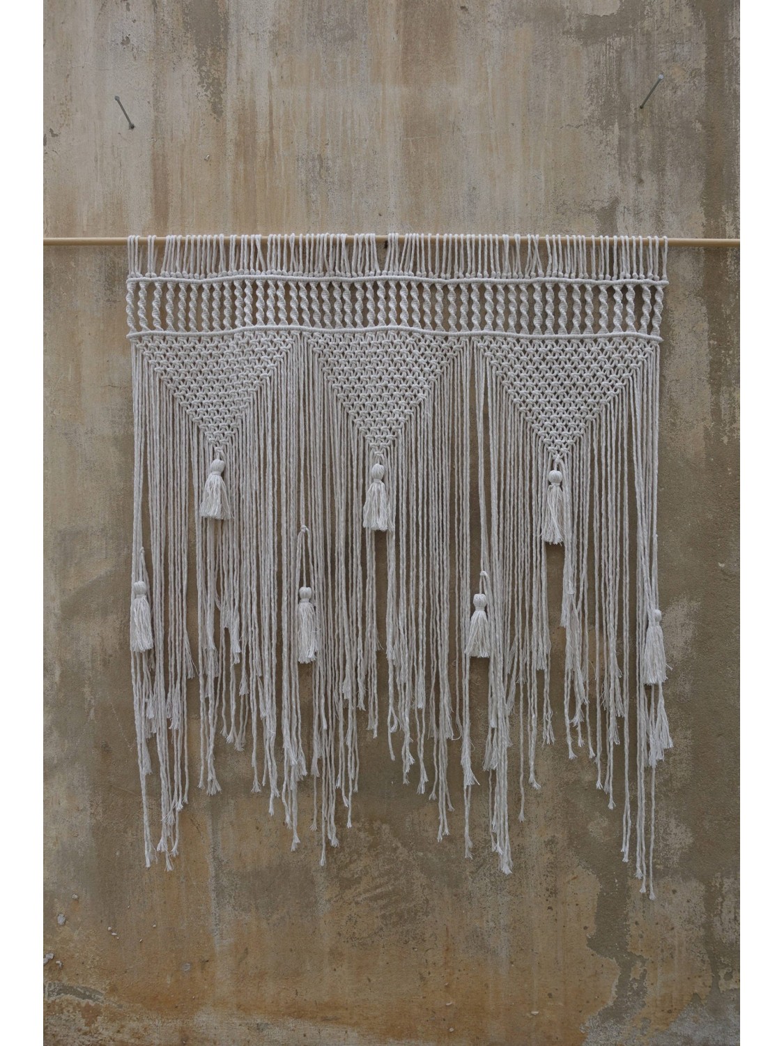 Large macrame headboard wall hanging