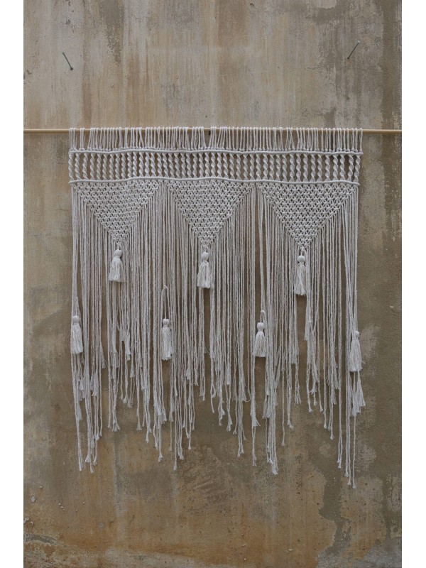 Large macrame headboard wall hanging