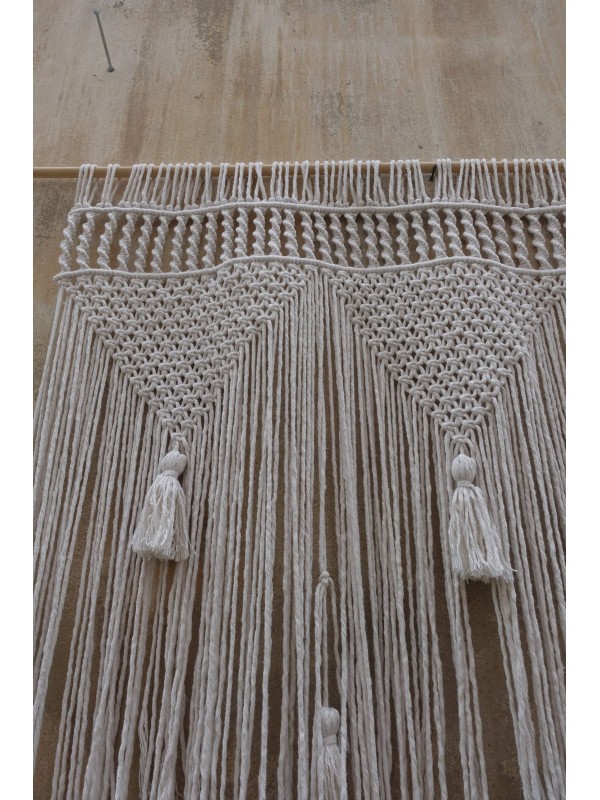 Large macrame headboard wall hanging