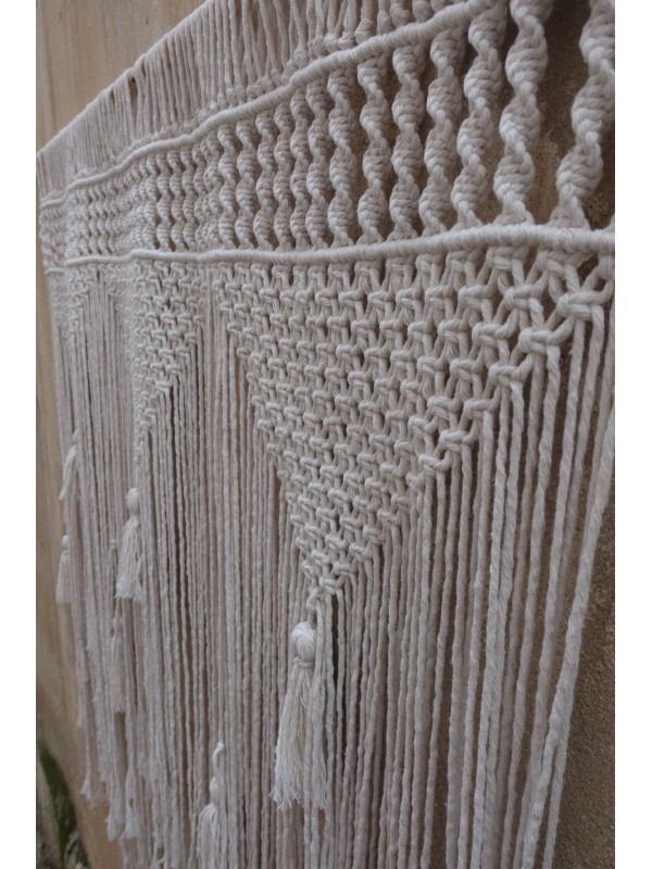 Large macrame headboard wall hanging