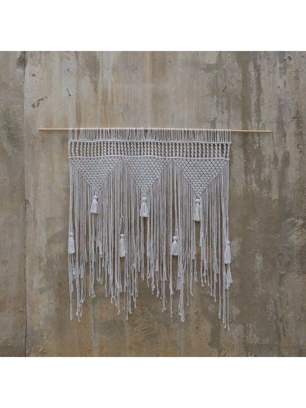 Large macrame headboard wall hanging
