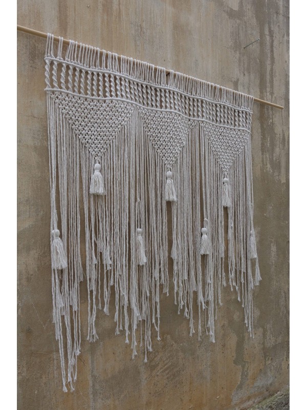 Large macrame headboard wall hanging
