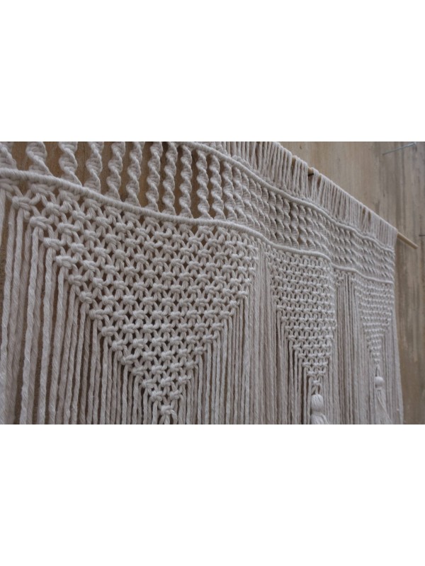 Large macrame headboard wall hanging