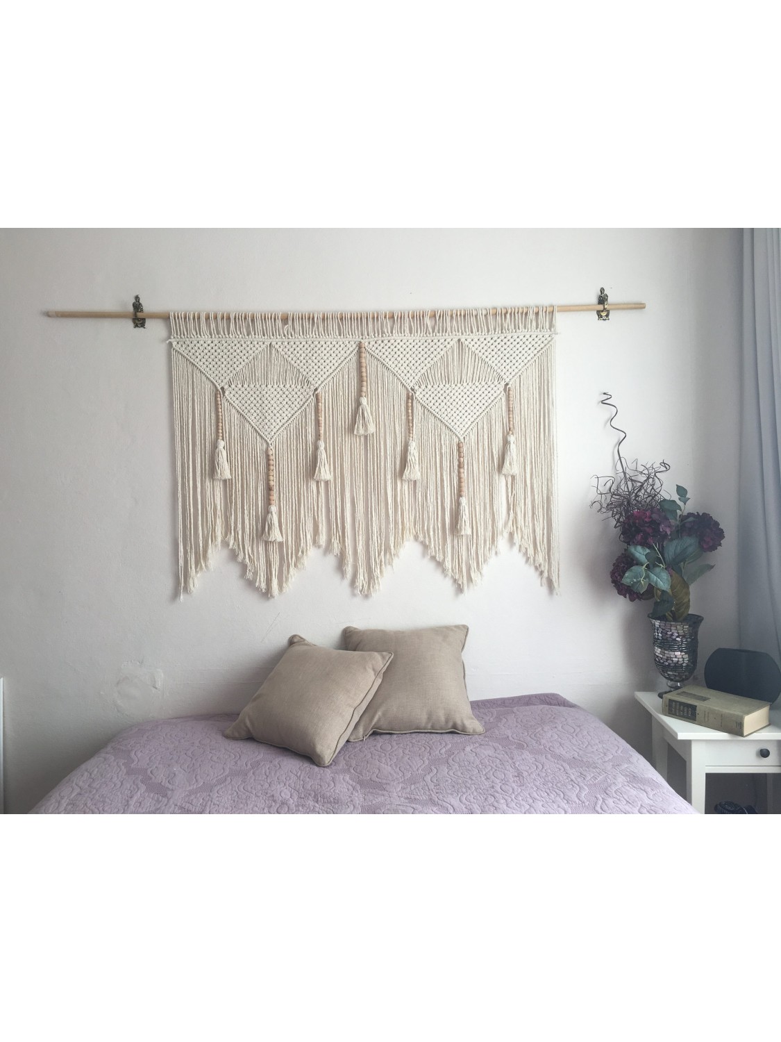 macrame headboard wall art decor