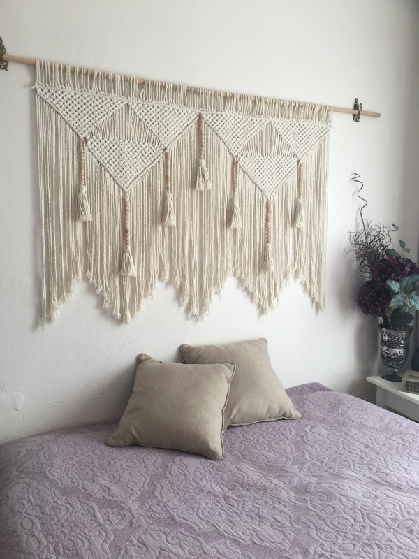 macrame headboard wall art decor