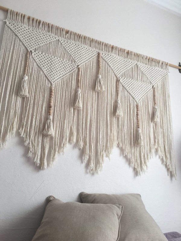 macrame headboard wall art decor