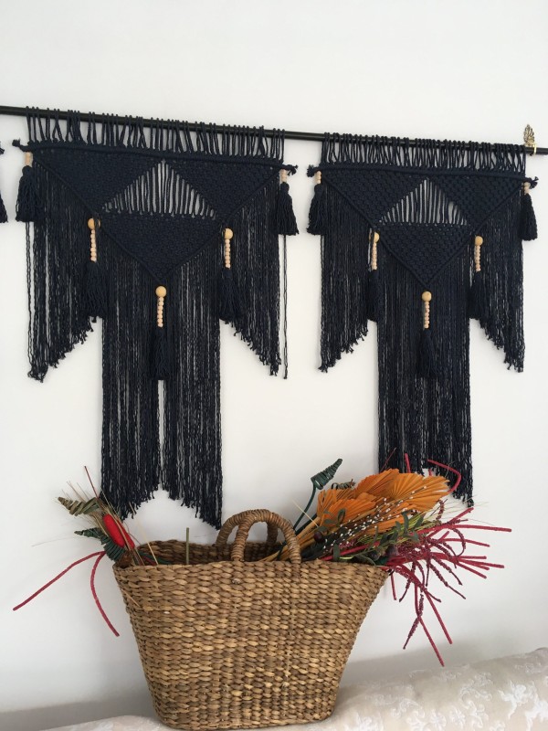 macrame wall hanging textile art