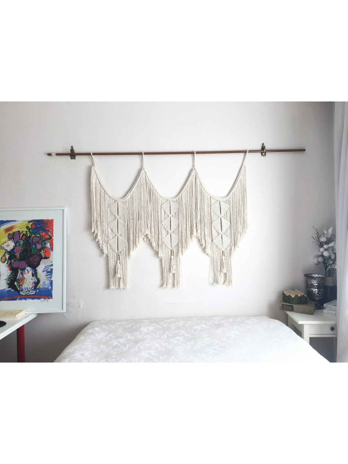 Decor wall art macrame headboard